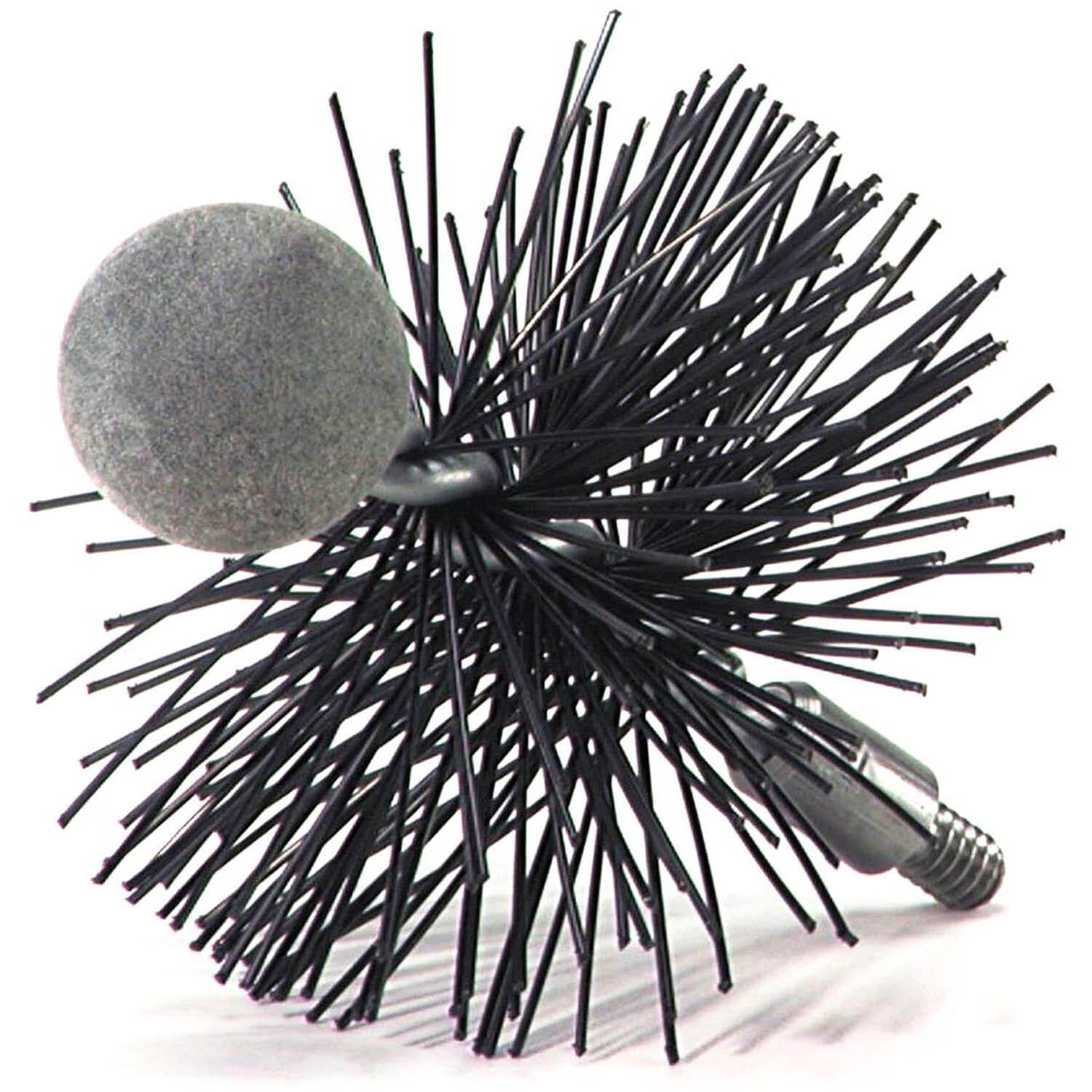3" Round Pellet Stove Vent Brush by Rutland (fitting is 1/4"-20 thread): PS-3