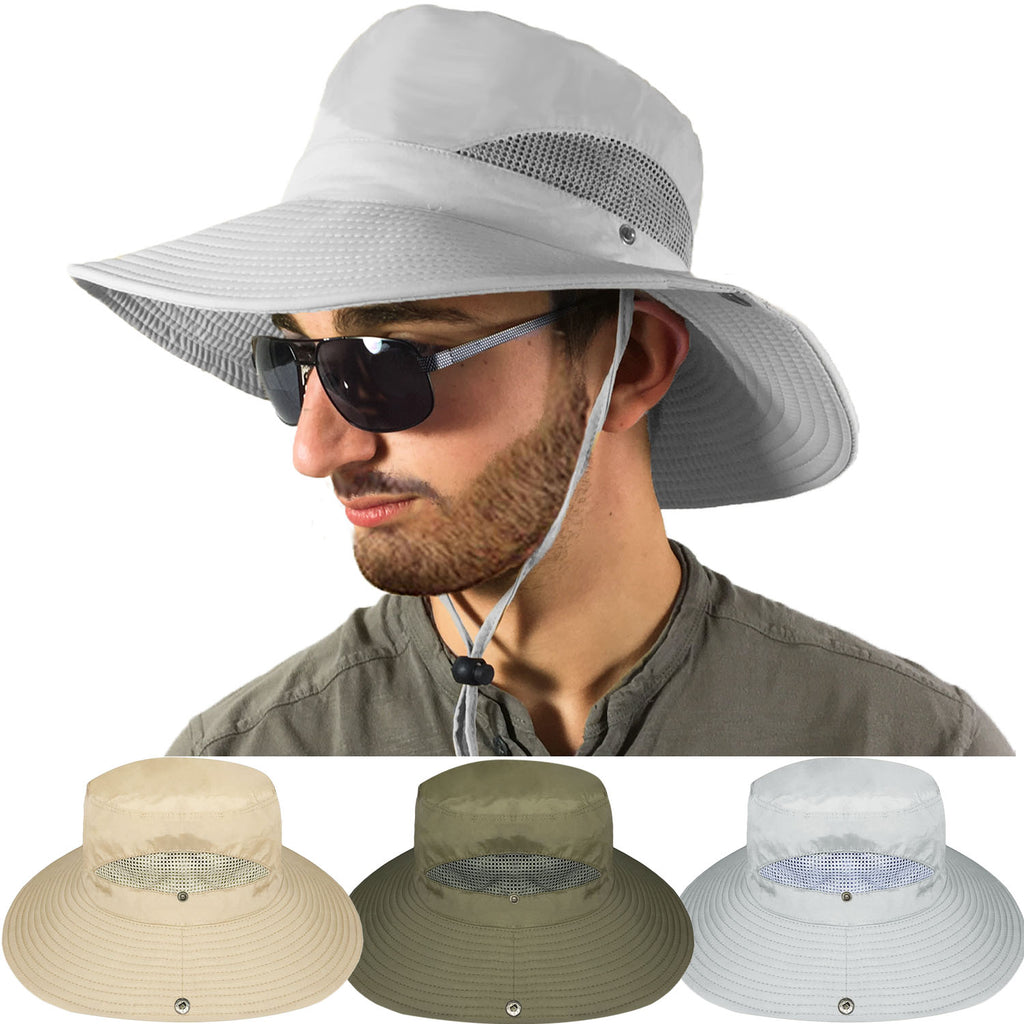 Unisex Mens Ladies Lightweight Foldable Summer Safari Hat Cap ...