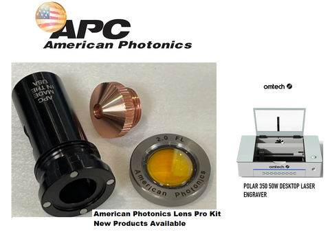 American Photonics Lens Pro kit perfect to Omtech Polar Laser Engravers