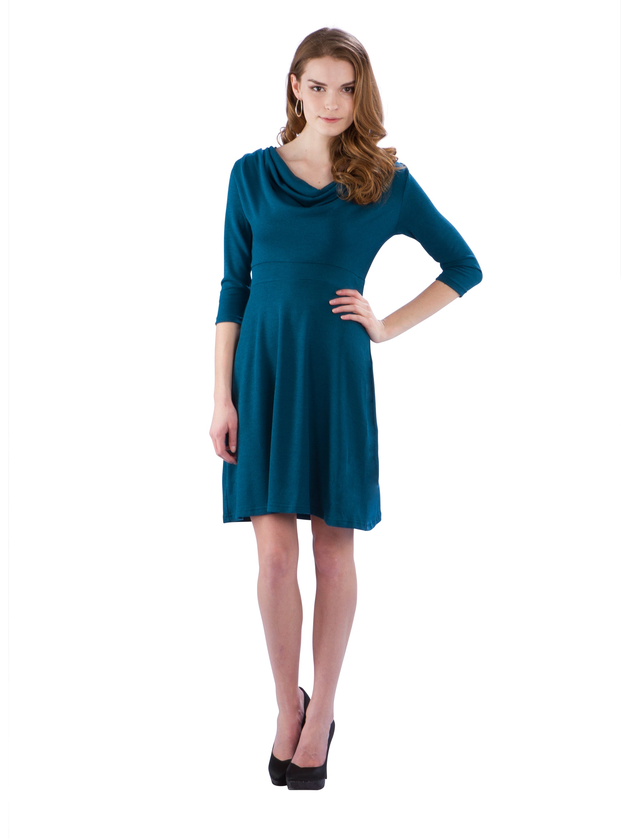 sweater dress cowl neck