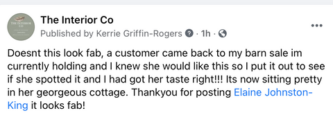 Customer review of The Interior Co barn sale 