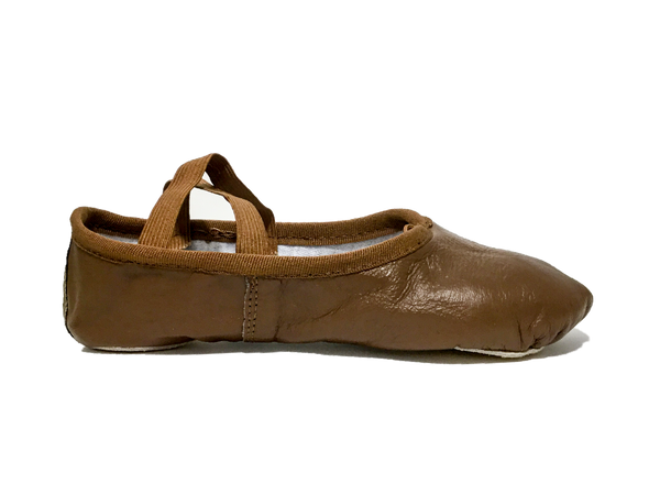 Blendz Apparel Brazen Brown Leather Ballet Shoes | Blendz Apparel
