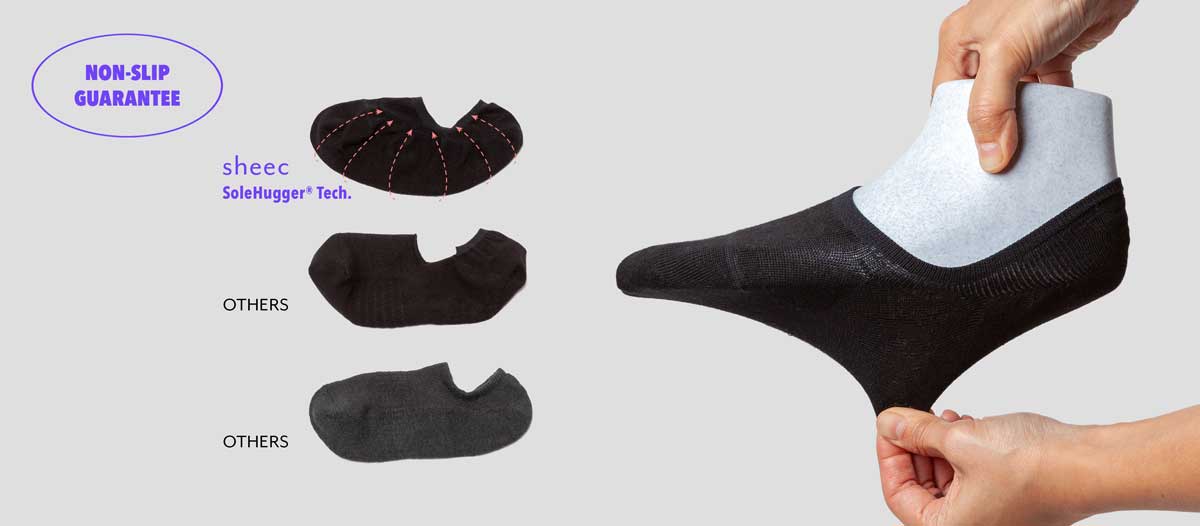 No show socks for Sneakers Non slip sole hugger techonology