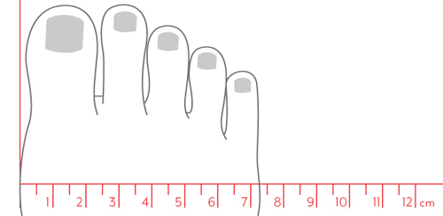 Sheec Socks Foot Width measurement