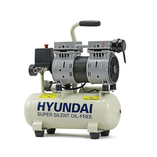 Hyundai 24 Litre Air Compressor, 5.2CFM/100psi, Silenced, Oil Free