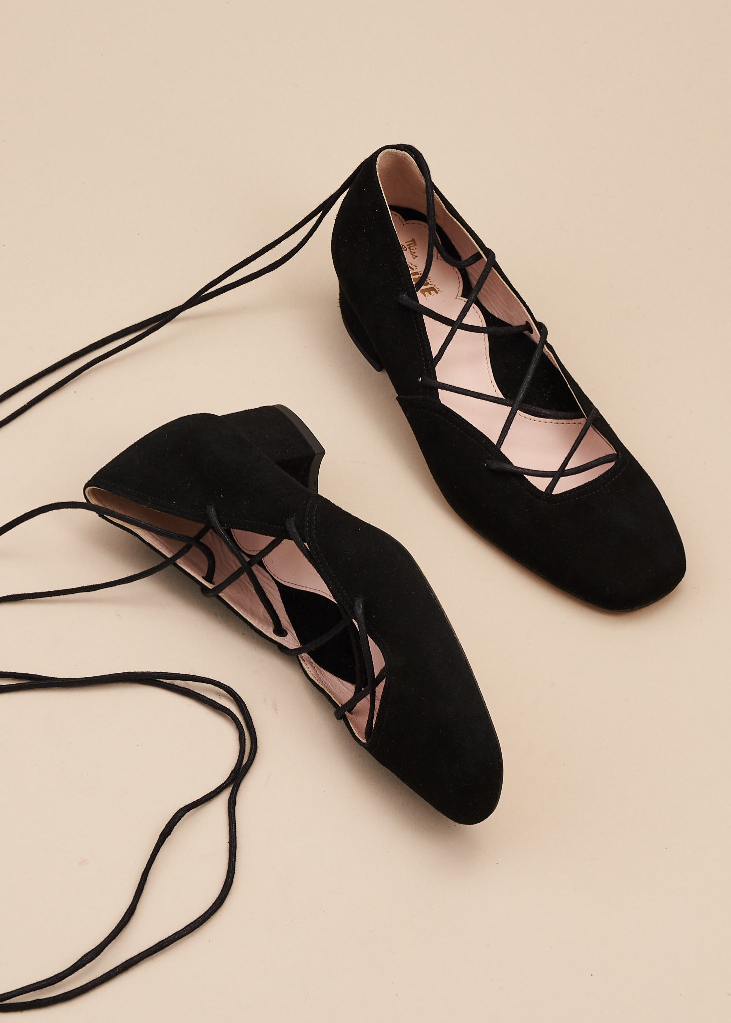 lace up ballet pumps