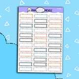 Dashed Flagged Label FC-095/096 | 36 Hand Drawn Planner Stickers