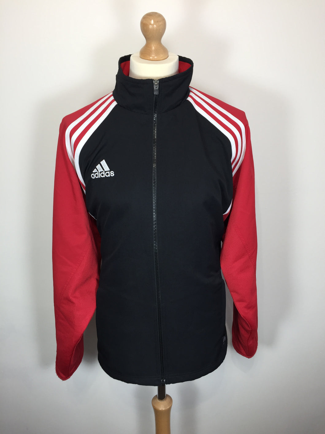 adidas black red jacket