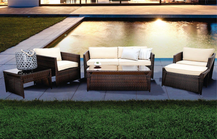 outdoor wooden lounge set