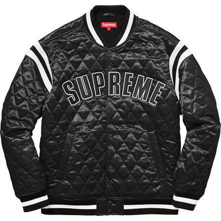 supreme satin varsity jacket