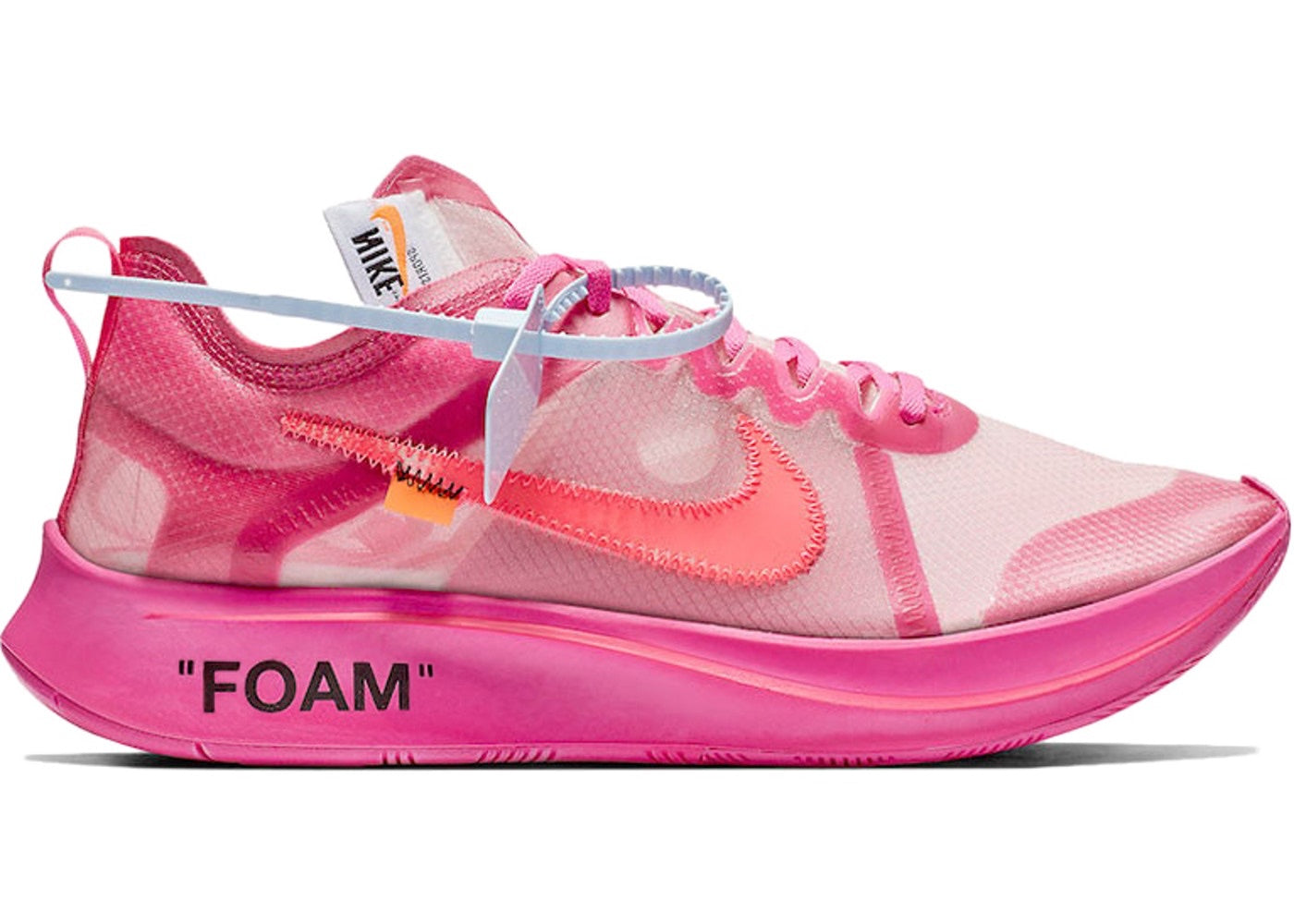 nike off white zoom fly pink