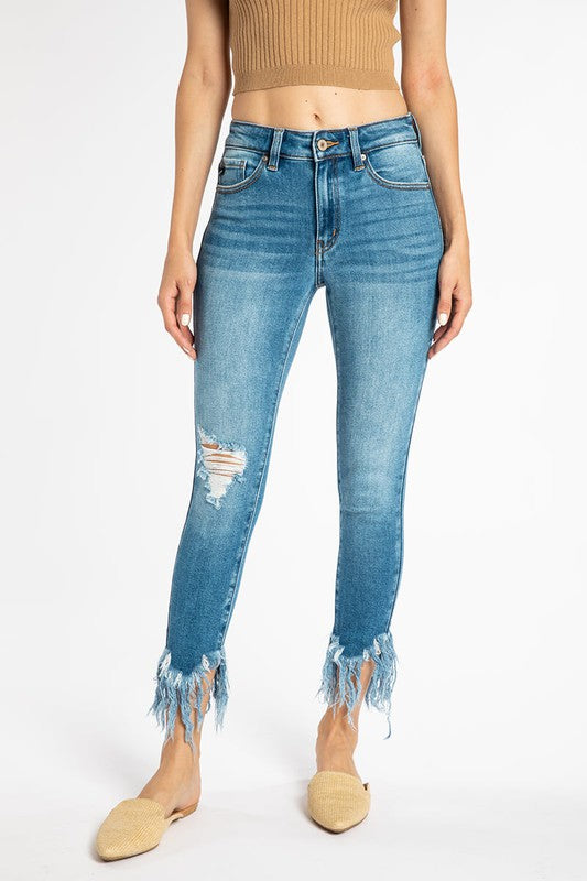 kancan frayed jeans