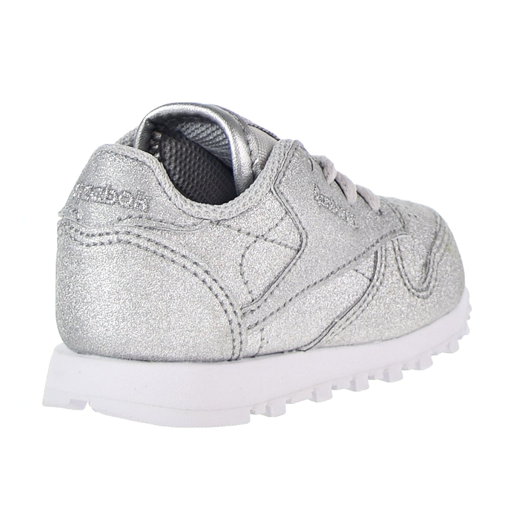 Contrato Humo Poder Reebok Classic Leather Syn Toddler's Shoes Silver Metallic/Snow Grey/W –  Sports Plaza NY