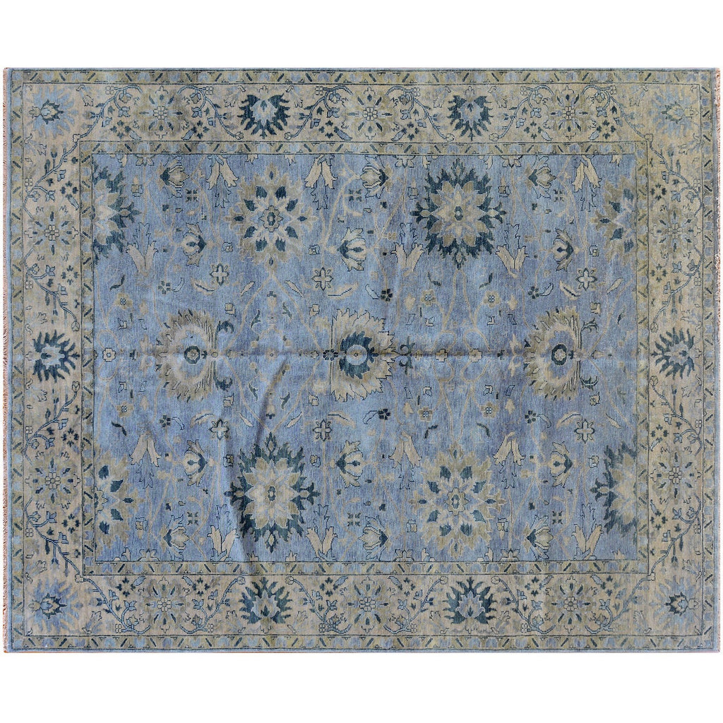 Light Blue Oushak Design Rug – Aga John Oriental Rugs
