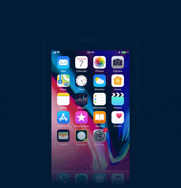 Open the Moonlite App