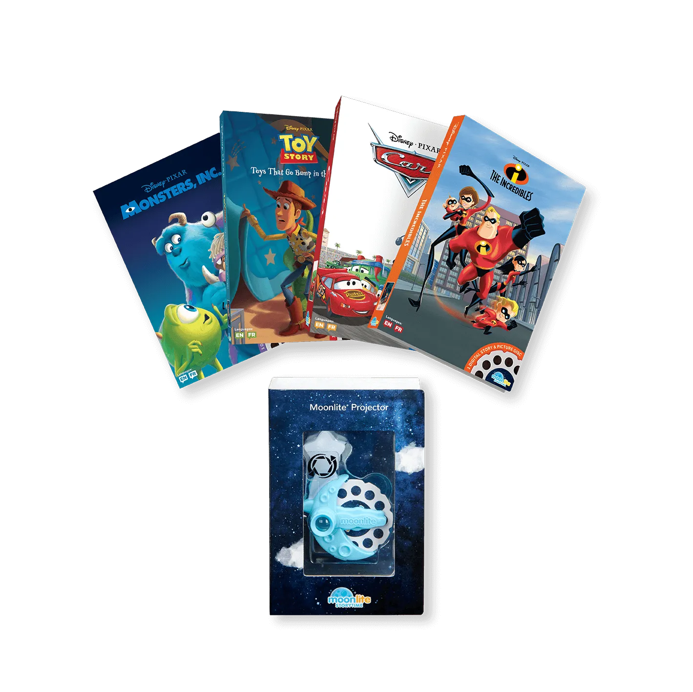 Disney Pixar 4-Story Collection with Projector