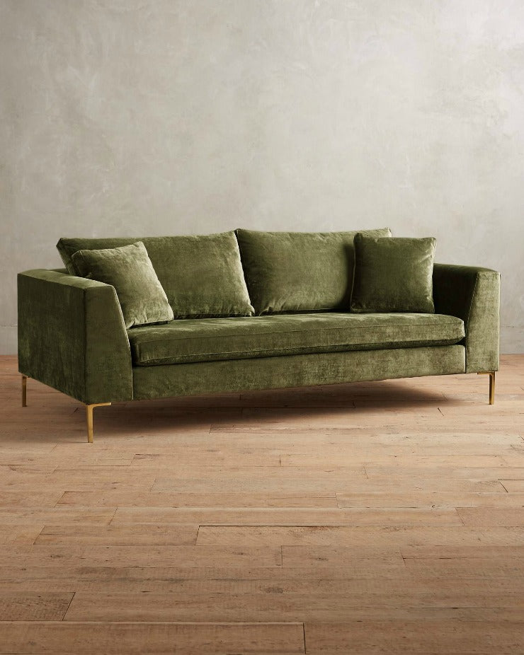 Slub Velvet Edlyn Sofa at anthropologie - on astral riles blog