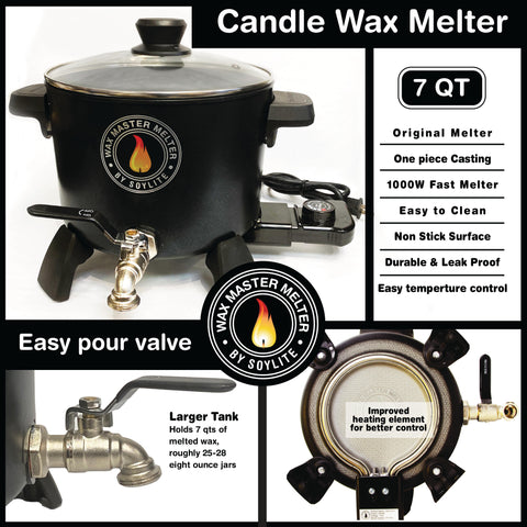 Candle Making Kit with Wax Melter Plate for DIY Candle Making, 1lbs Organic  Soy Candle Wax, Enough to Make 10 Candles, with Candle Making Supplies, Wax  Melting Pot, and Instructions