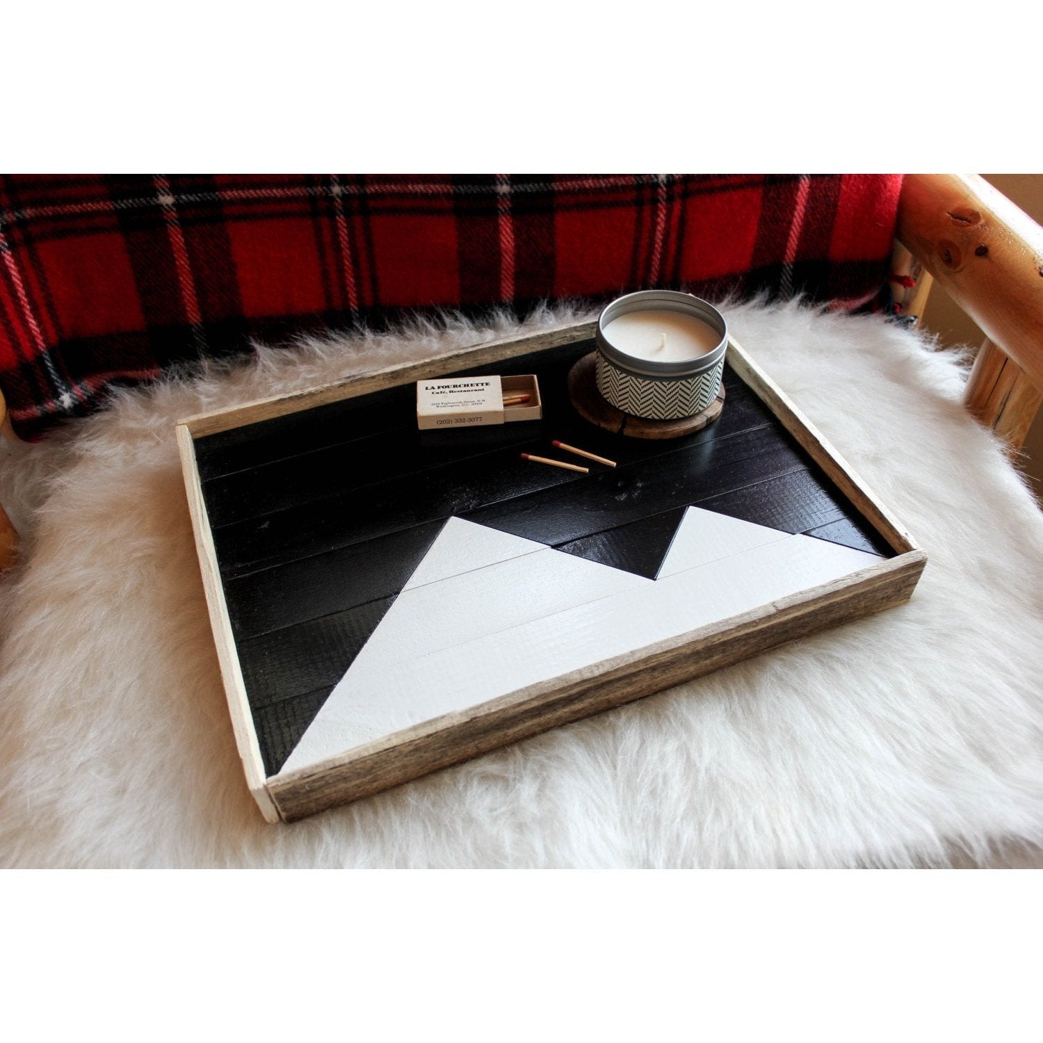 Serving Tray - Black and White Mountains (Wholesale)
