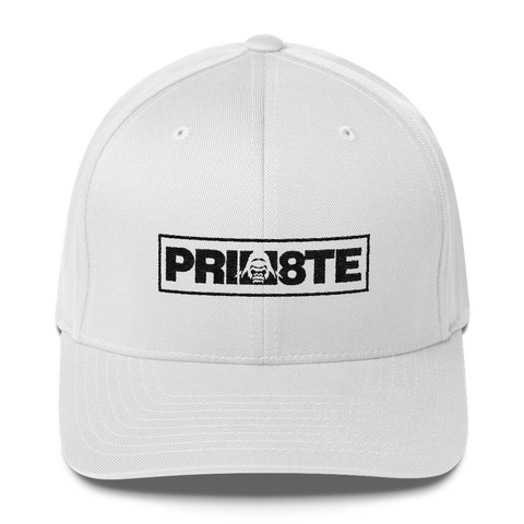 Flexfit Hat White-White Side Logo- Item #23495 Large/XL / White/White Logo