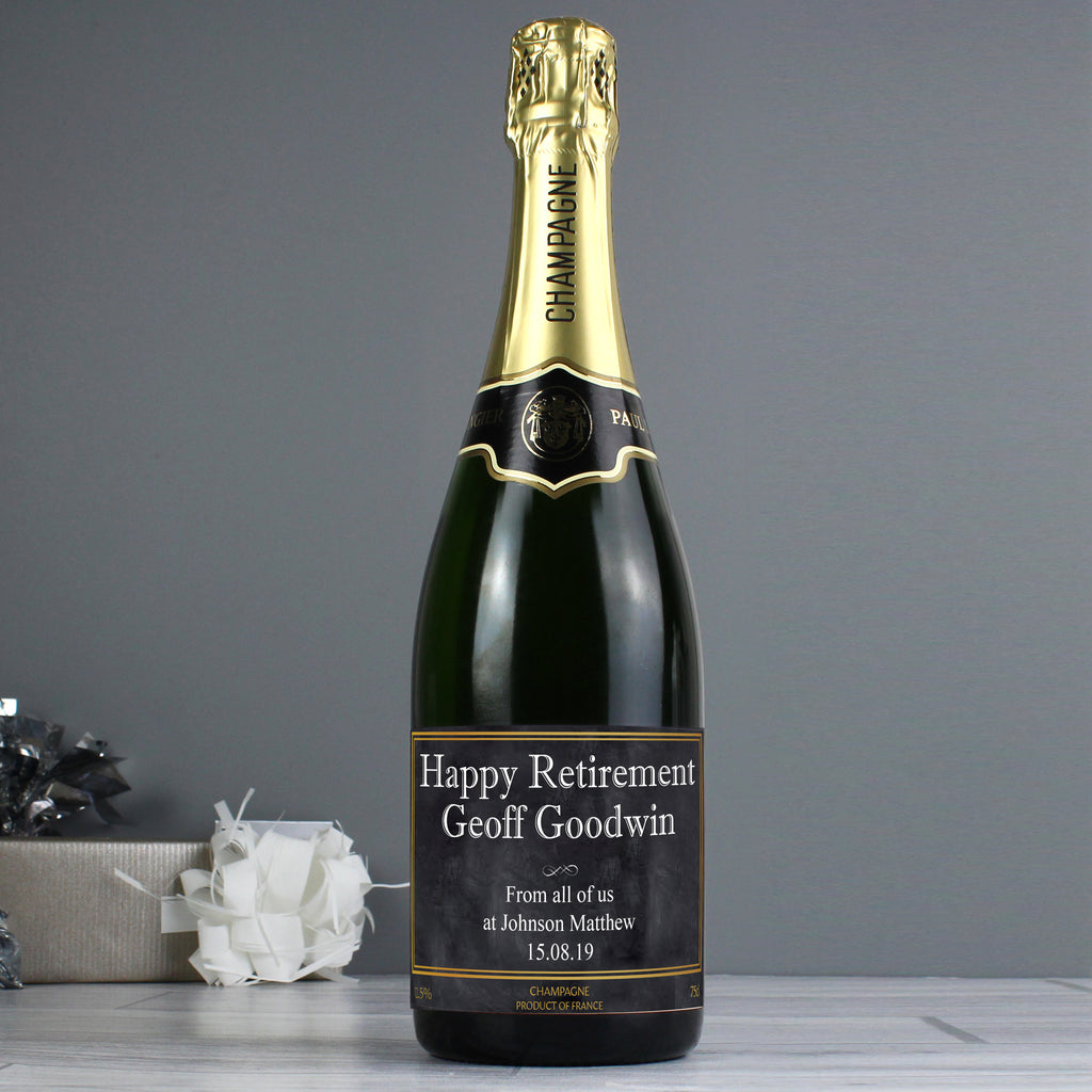 Personalised Chalkboard Champagne – Personally Presented