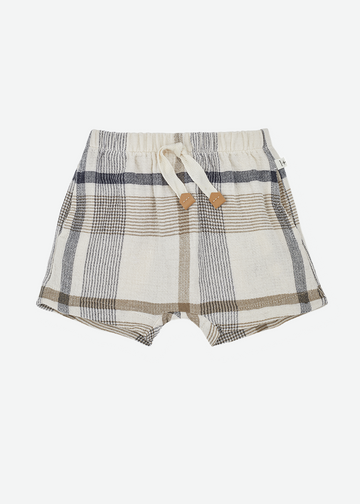 Canae pointelle cotton shorts in brown - Donsje