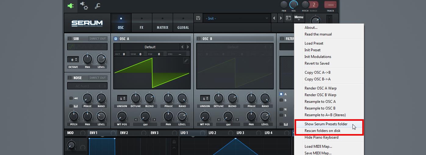 how to add presets to serum