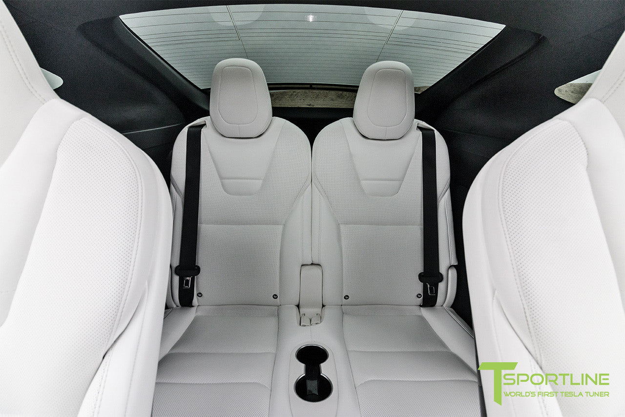 Pearl White Tesla Model X White Interior