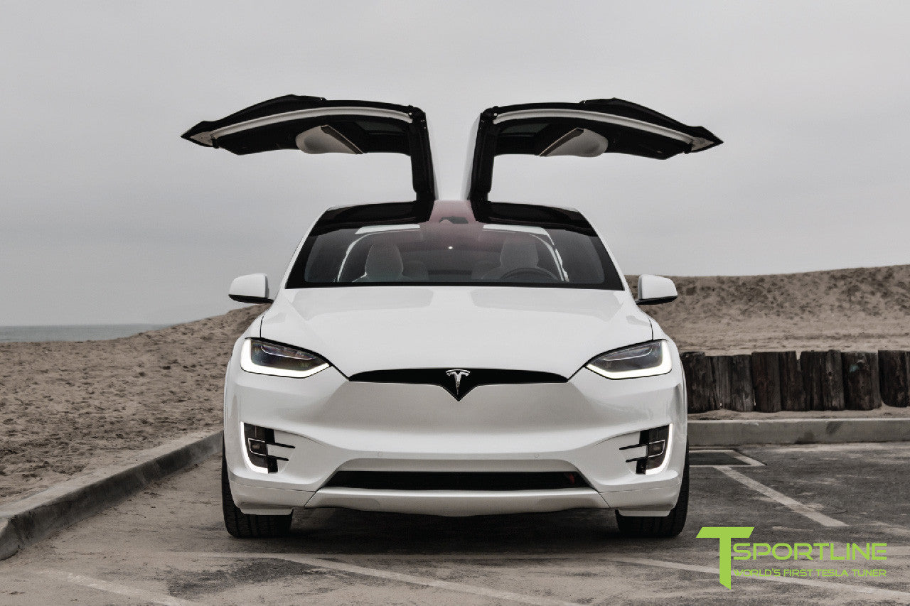 Pearl White Tesla Model X White Interior T Sportline Tesla