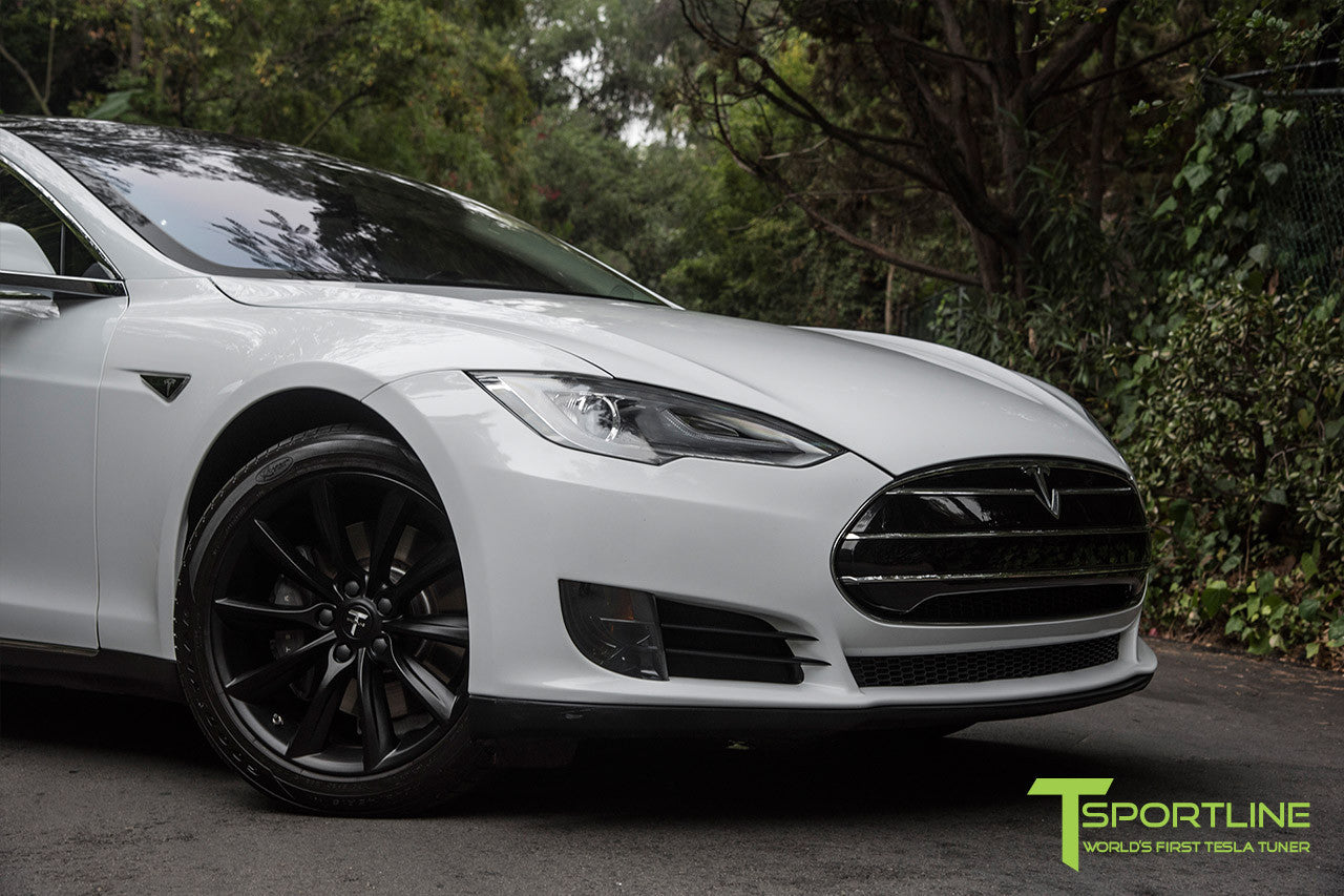 White Tesla Model S 10 Custom Ferrari White Interior