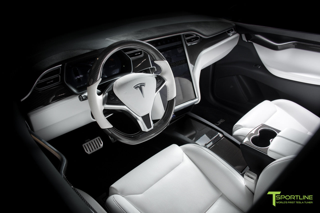 Tesla Gloss Carbon Fiber Steering Wheel Tsportline Com