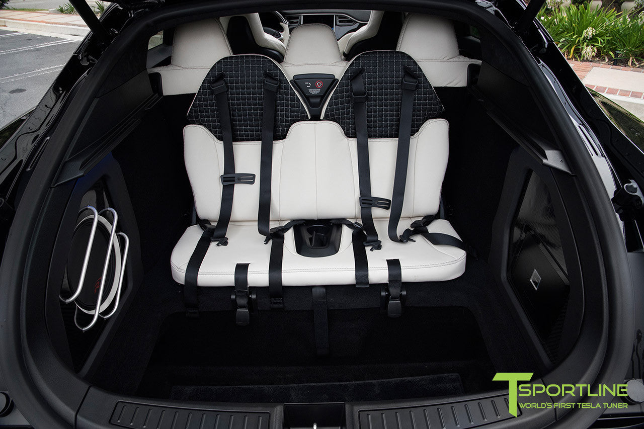 Black Tesla Model S 10 Custom Bentley Linen Interior