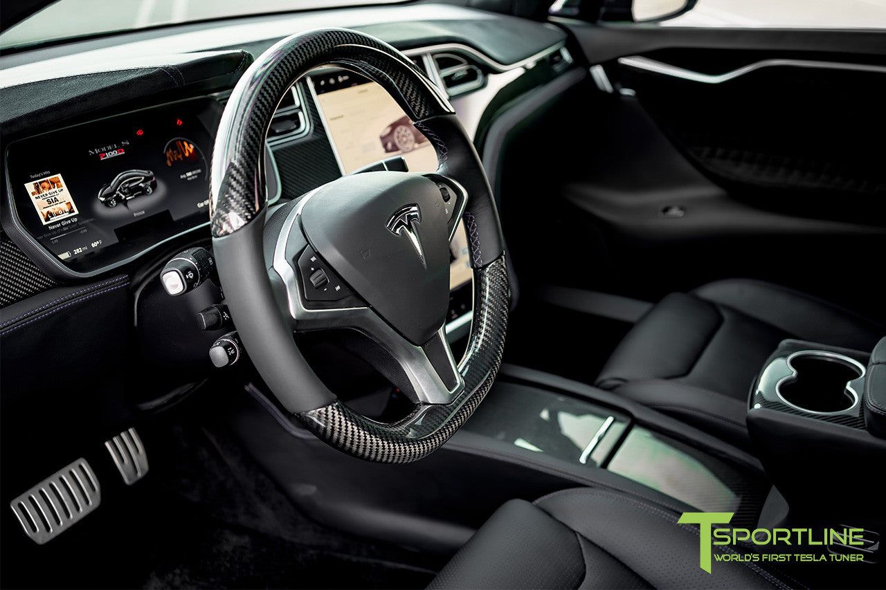 Black Tesla Model S 20 Custom Ferrari Black Interior