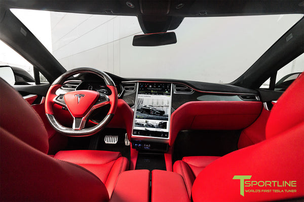 Tesla Model S Dash Kit Tagged Color Carbon Fiber