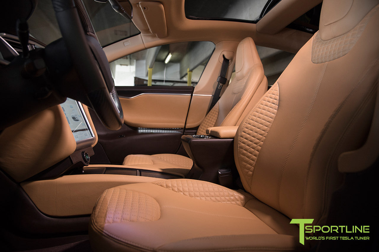 Brown Tesla Model S 1 0 Custom Ferrari Tan Interior T