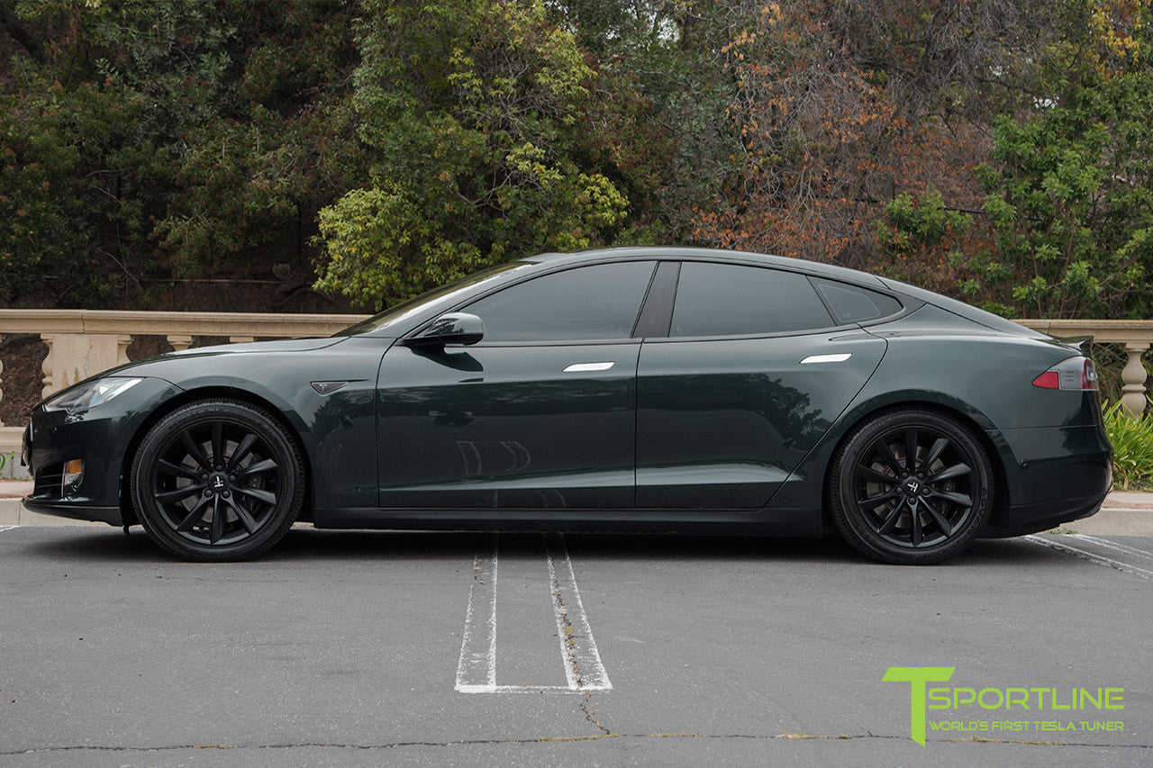 Green Tesla Model S 10 Tan Interior Tagged Color Matte