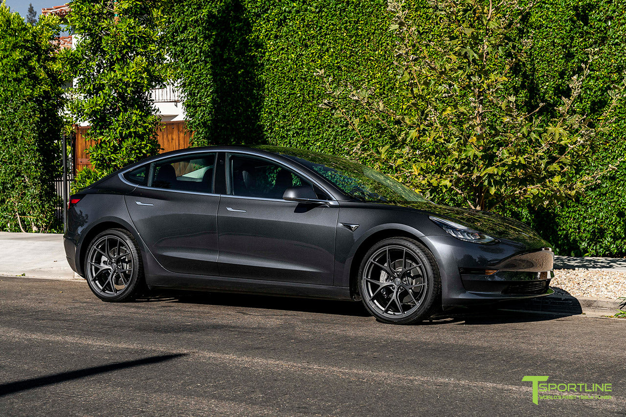 Tesla Model X 20 Inch Black Wheels / 4 GWG Wheels 20 inch STAGGERED ...