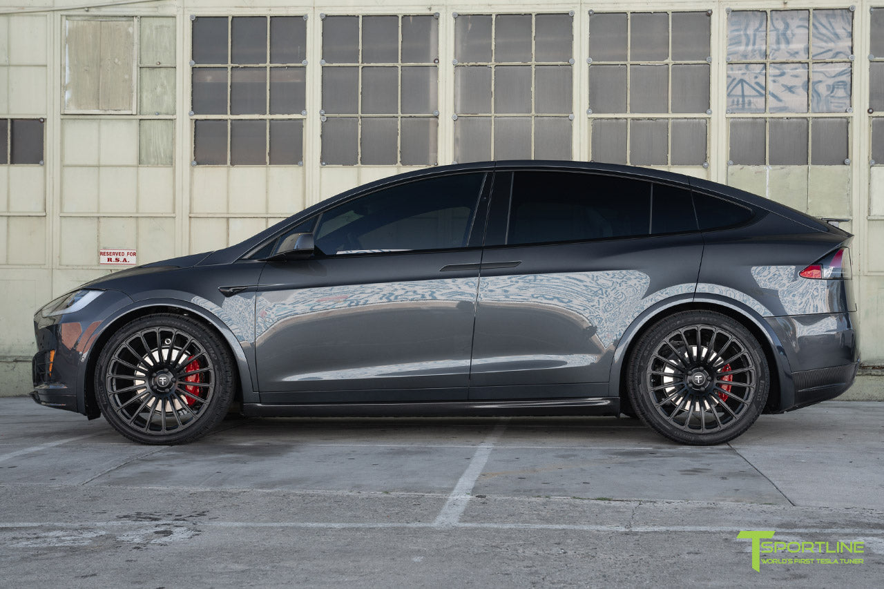 Midnight Silver Metallic Model X White Interior