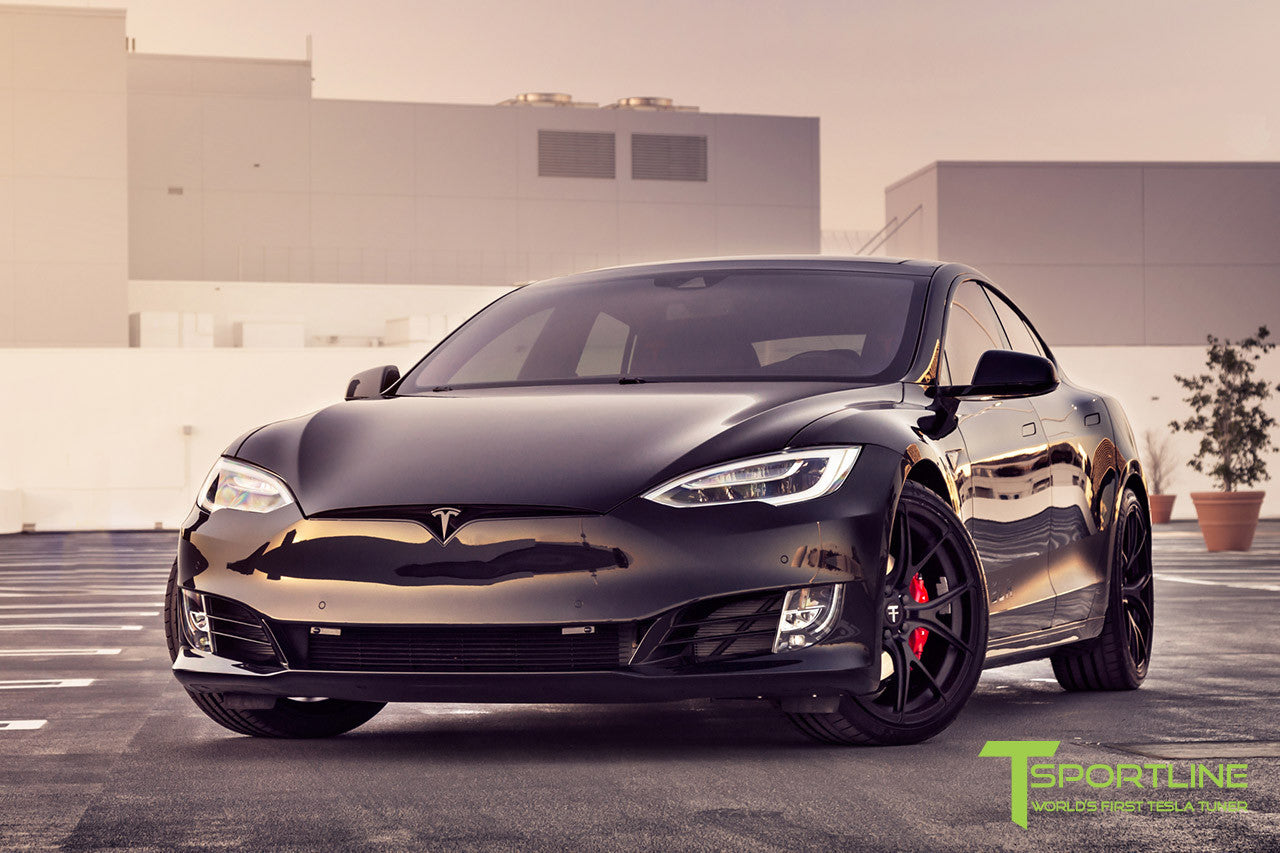 Obsidian Black Tesla Model S 20 Custom Ferrari Black