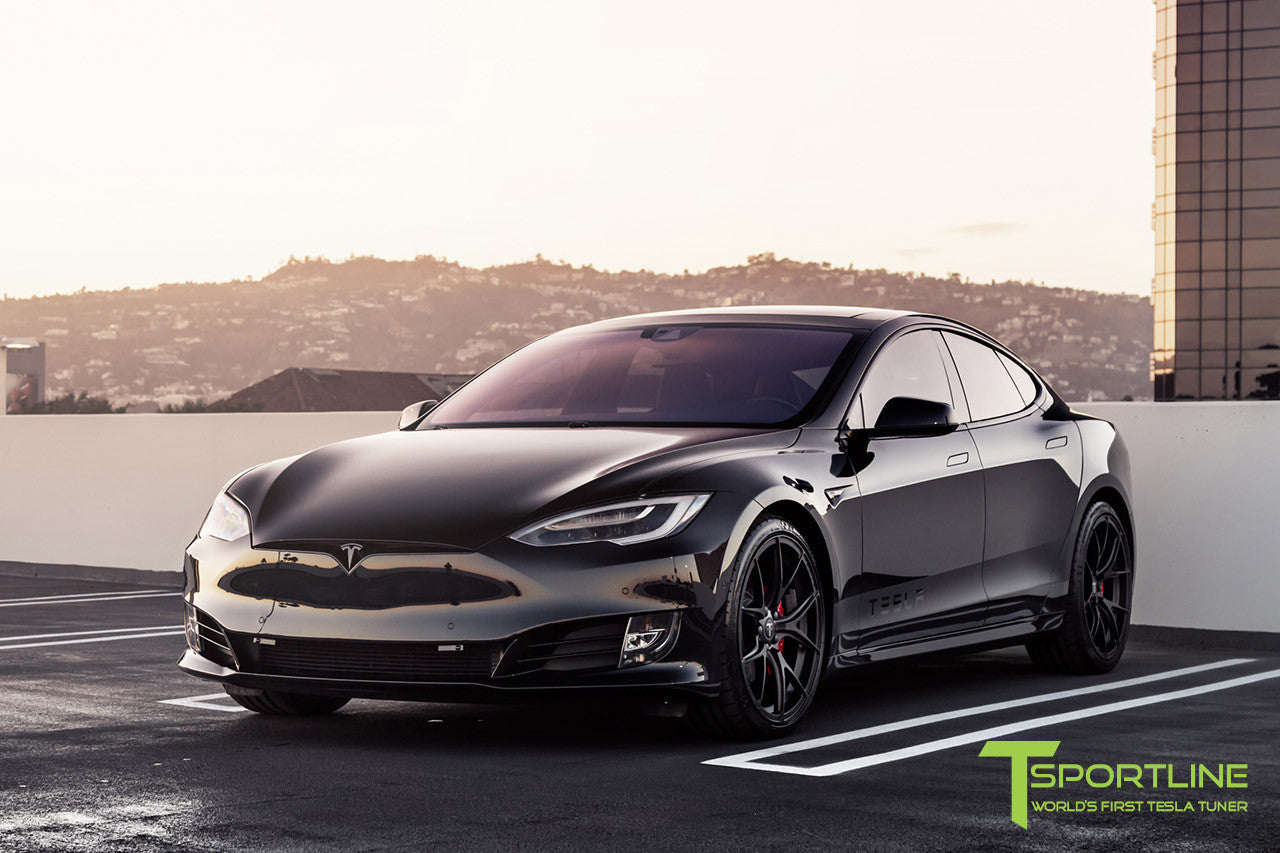 Obsidian Black Tesla Model S 20 Custom Ferrari Black