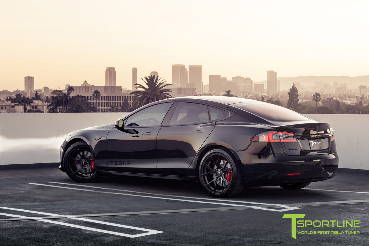 Obsidian Black Tesla Model S 20 Custom Ferrari Black