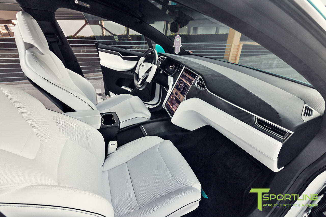 Custom Blue Tesla Model X White Interior Tagged Color