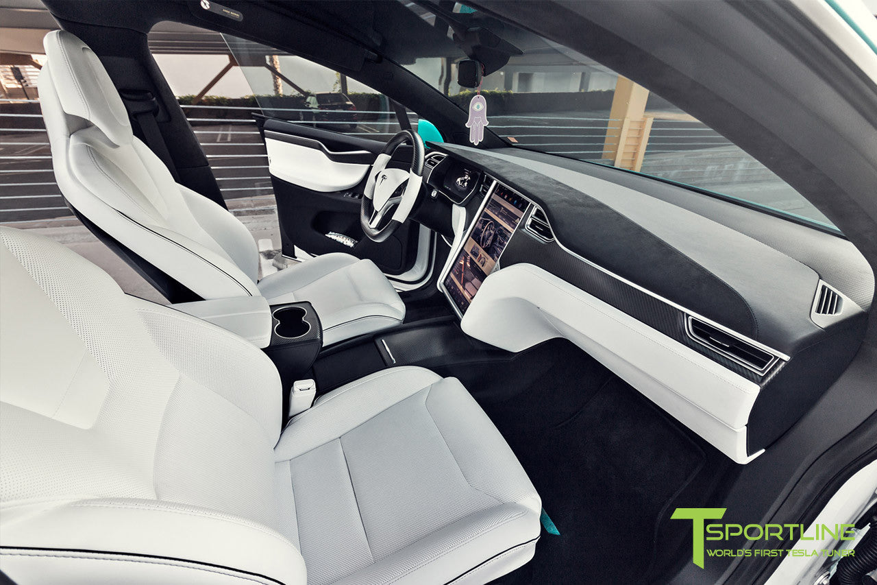 Custom Blue Tesla Model X White Interior Tsportline Com