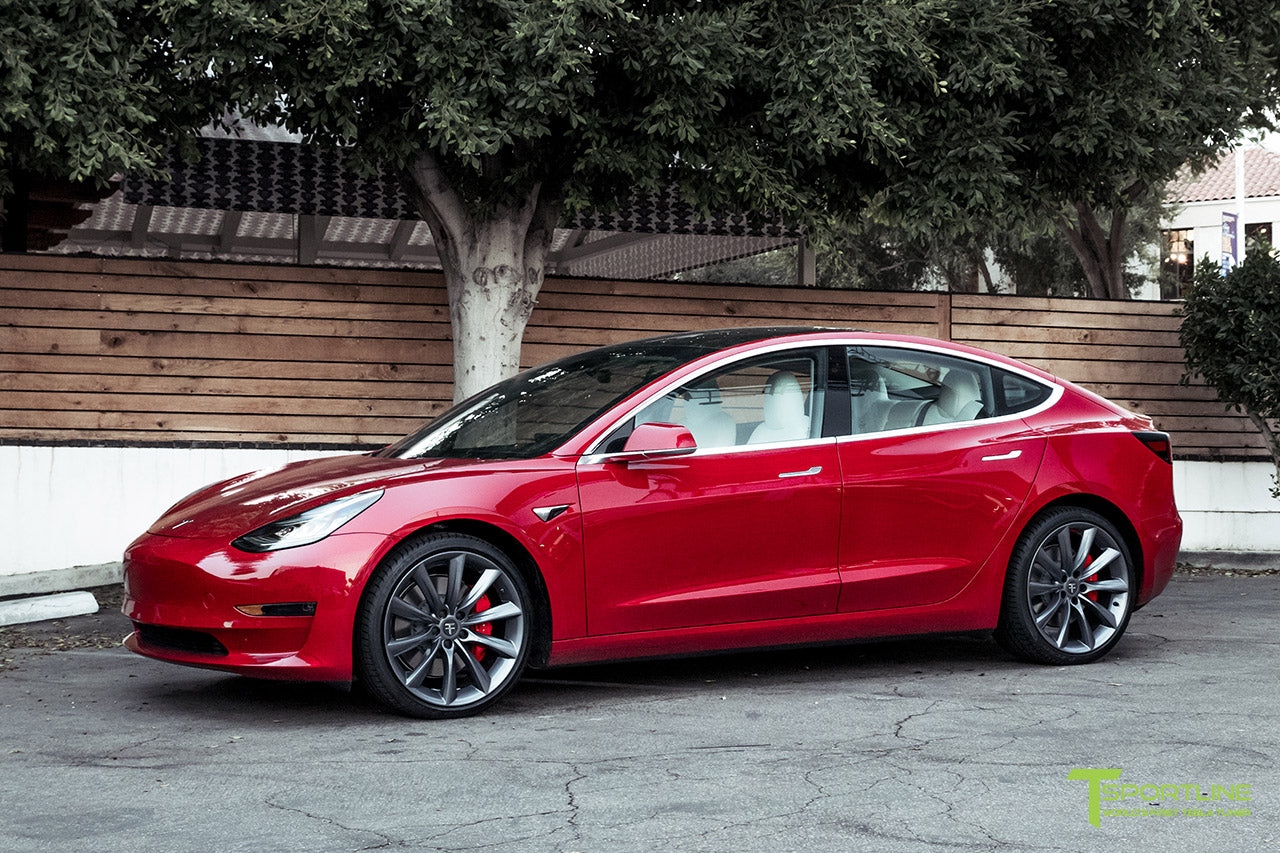 Tesla Model 3 With 20 Tst Tesla Wheels By T Sportline T Sportline Tesla Model S 3 X Y Accessories