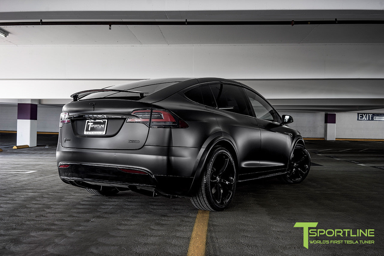 Satin Black Tesla Model X White Interior Tsportlinecom