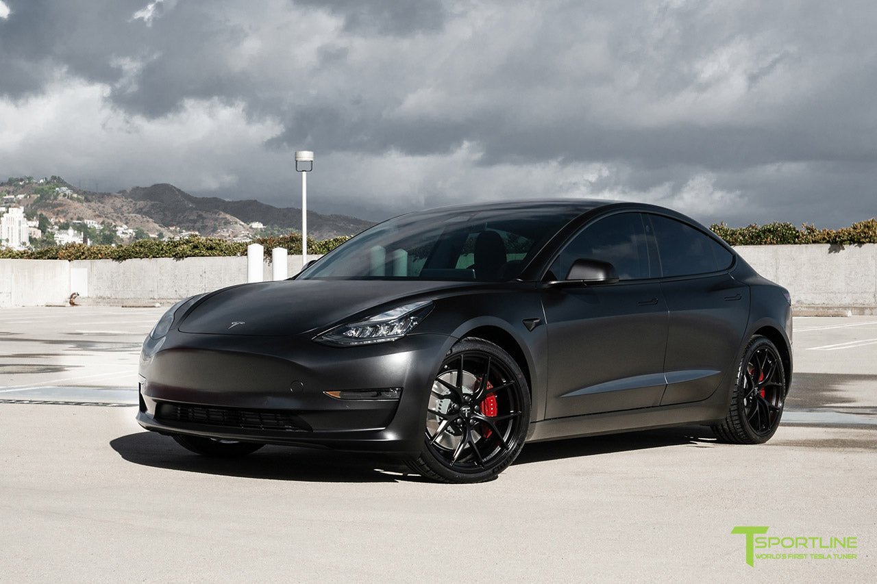 All Satin Black Performance Model 3 With 20 M3115