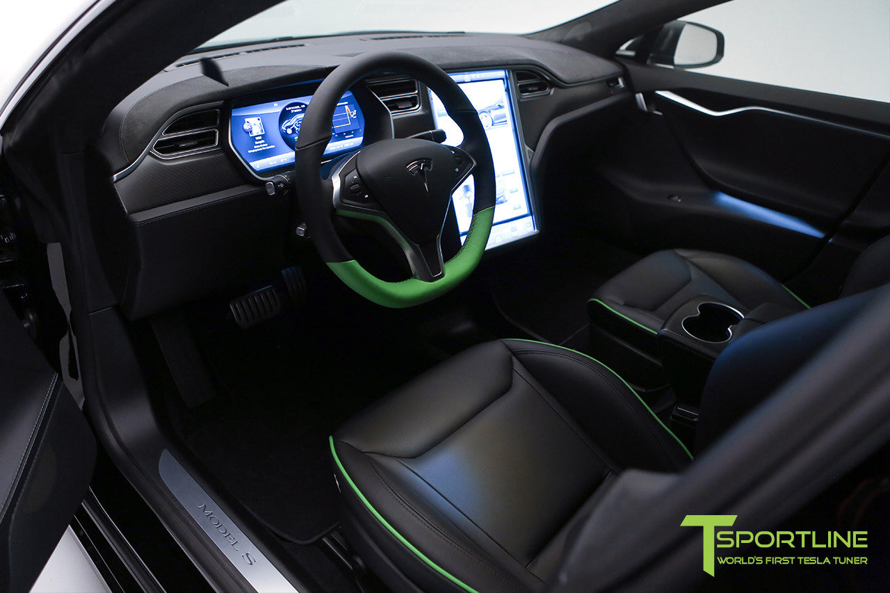 Satin Black Tesla Model S 10 Black Interior Tsportline