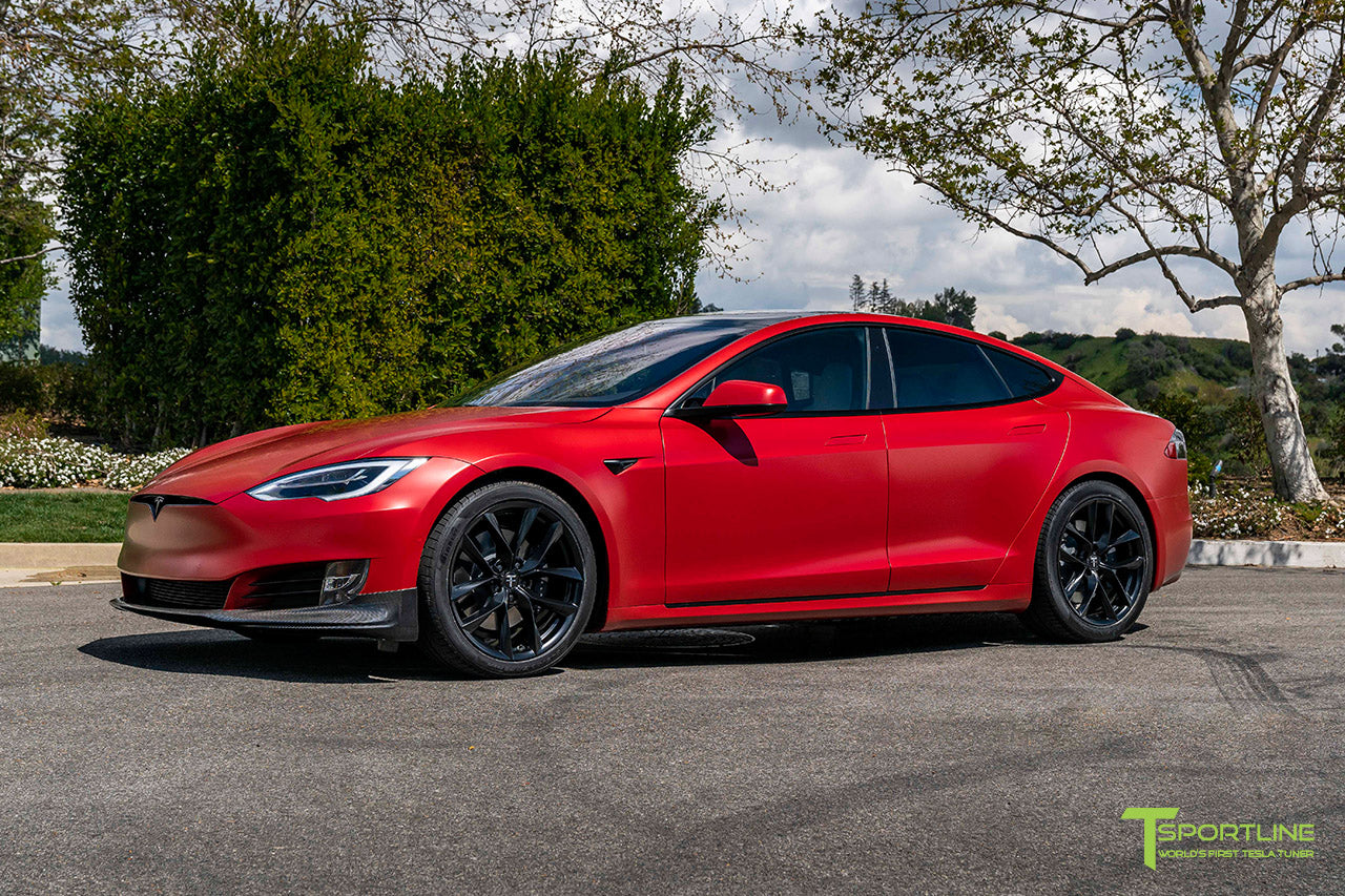 Satin Vampire Red Tesla Model S 20 Tagged Color Matte