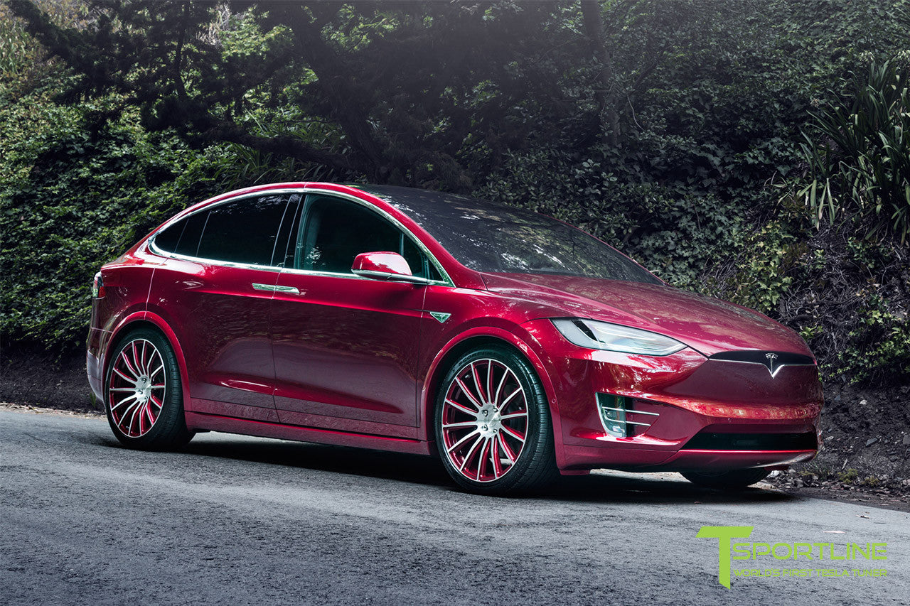 Signature Red Tesla Model X Black Interior Tagged Color