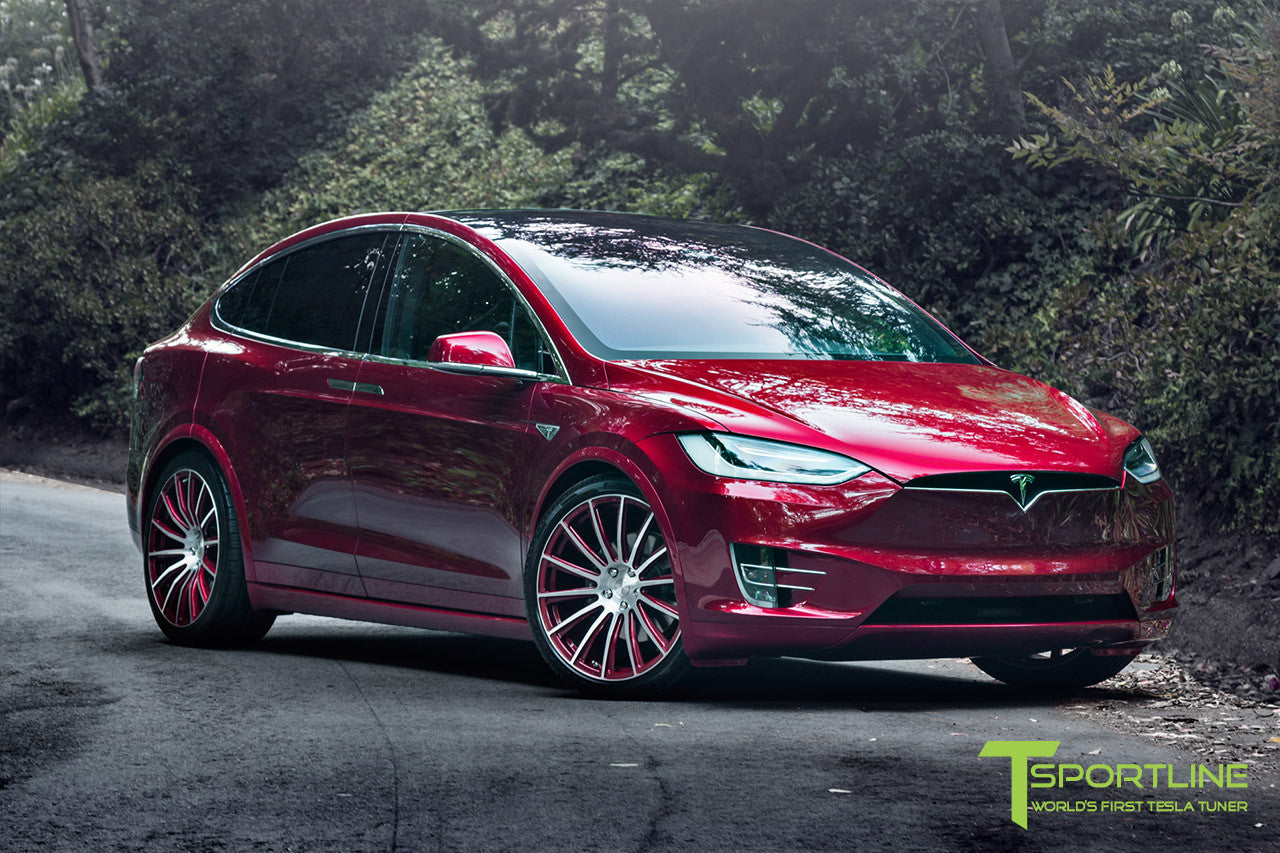 Signature Red Tesla Model X Black Interior Tsportline